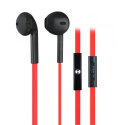 KIK 333 Stereo Earphone Headset with Mic and Volume Control (333 Red)